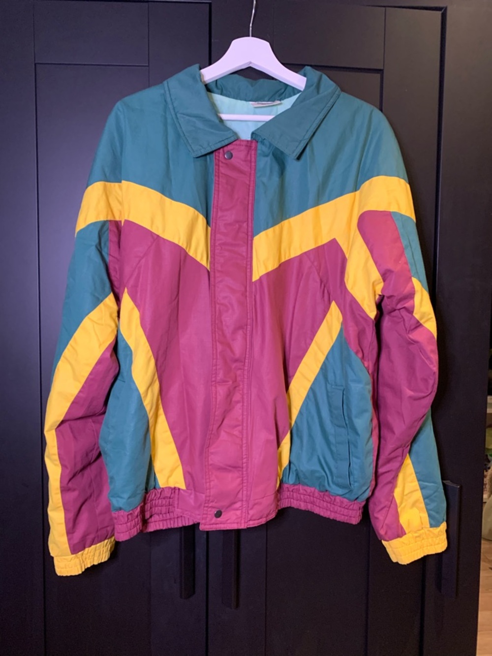 80s Vintage Colorblock Windbreaker Jacket UNISEX